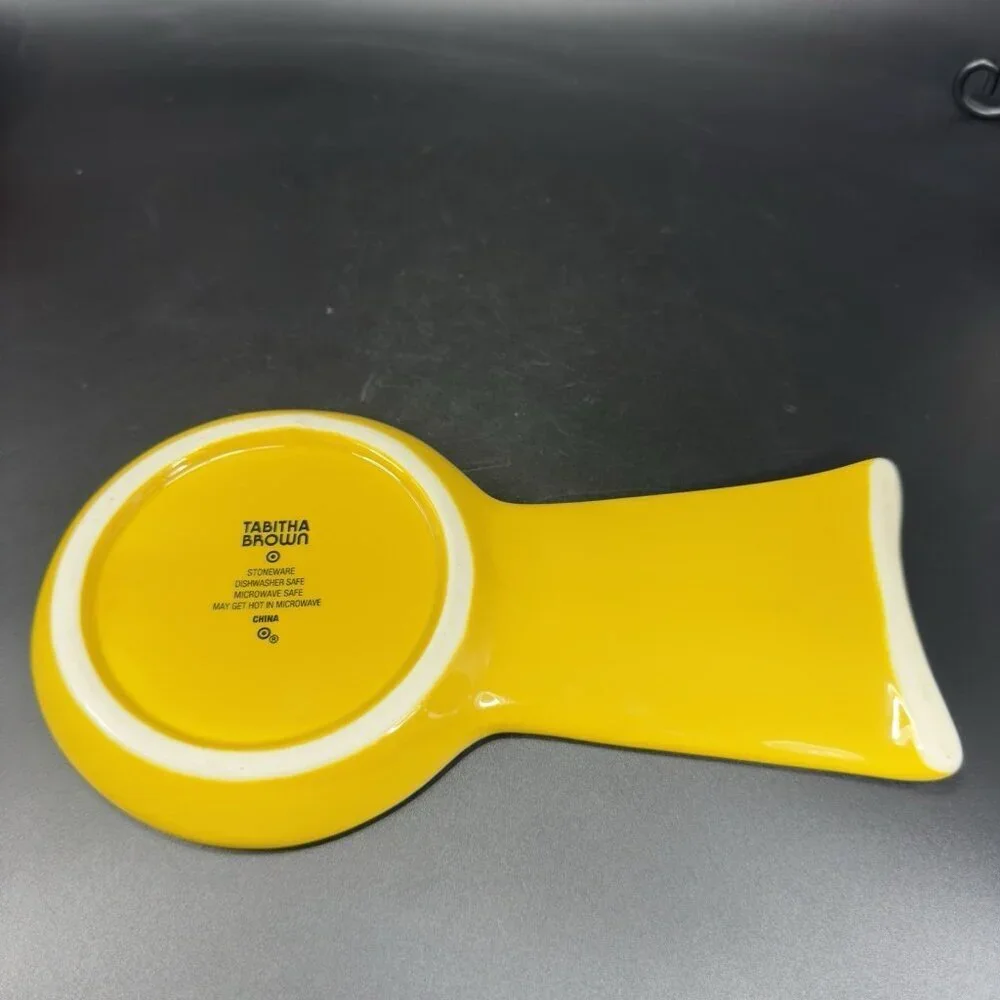 Tabitha Brown Target Stoneware Spoon Rest Ceramic Spoon Holder Spoon Shape Decor